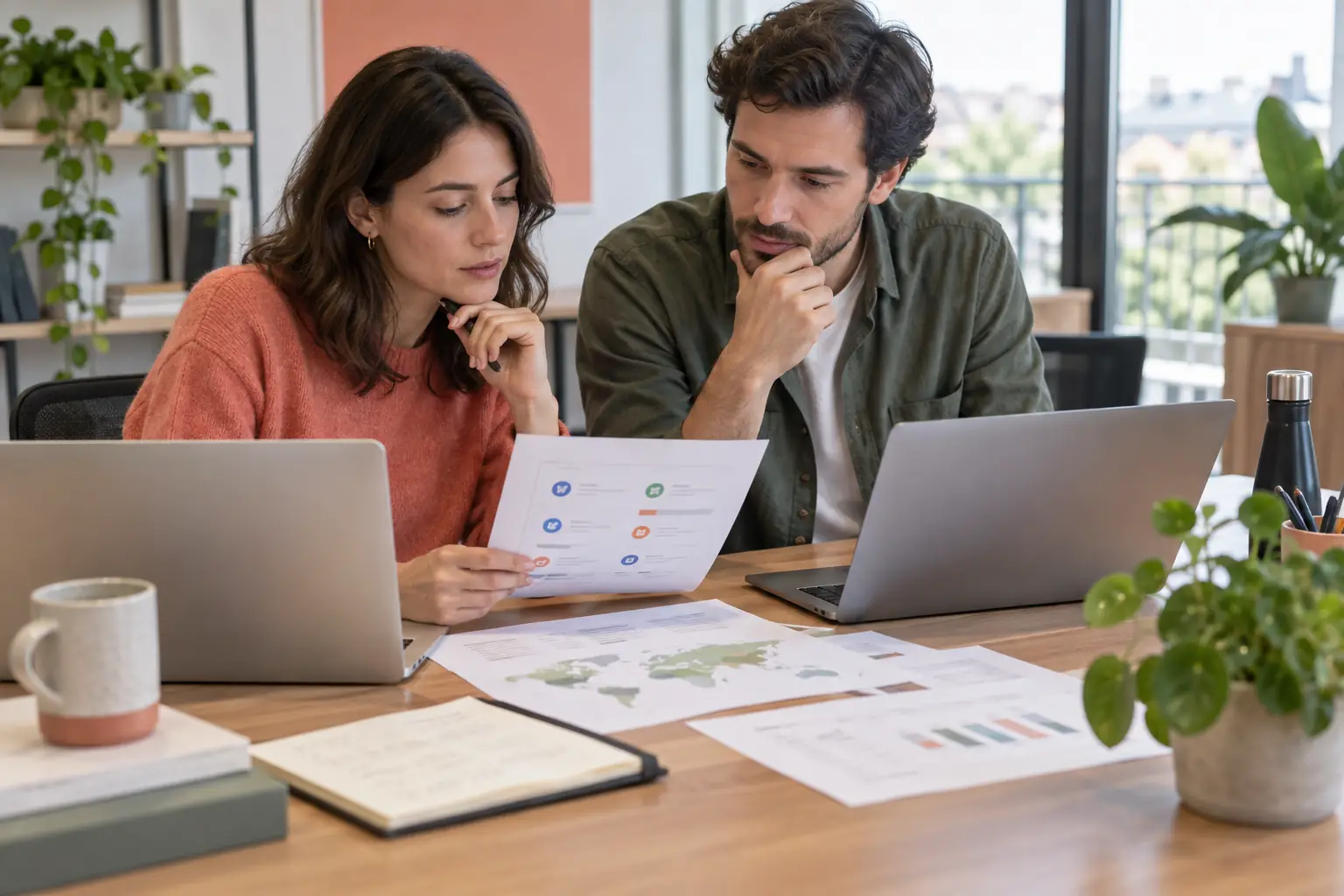 Professionnels comparant plusieurs plateformes d’affiliation et leurs possibilités d’intégration