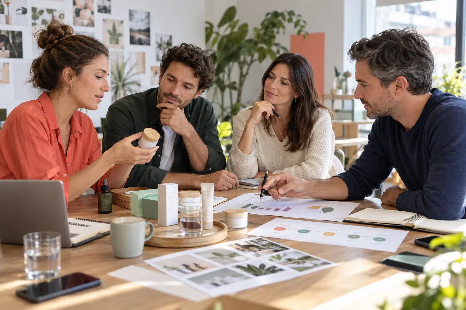 Équipe française préparant le lancement d’un programme d’affiliation autour de produits et d’un plan d’action