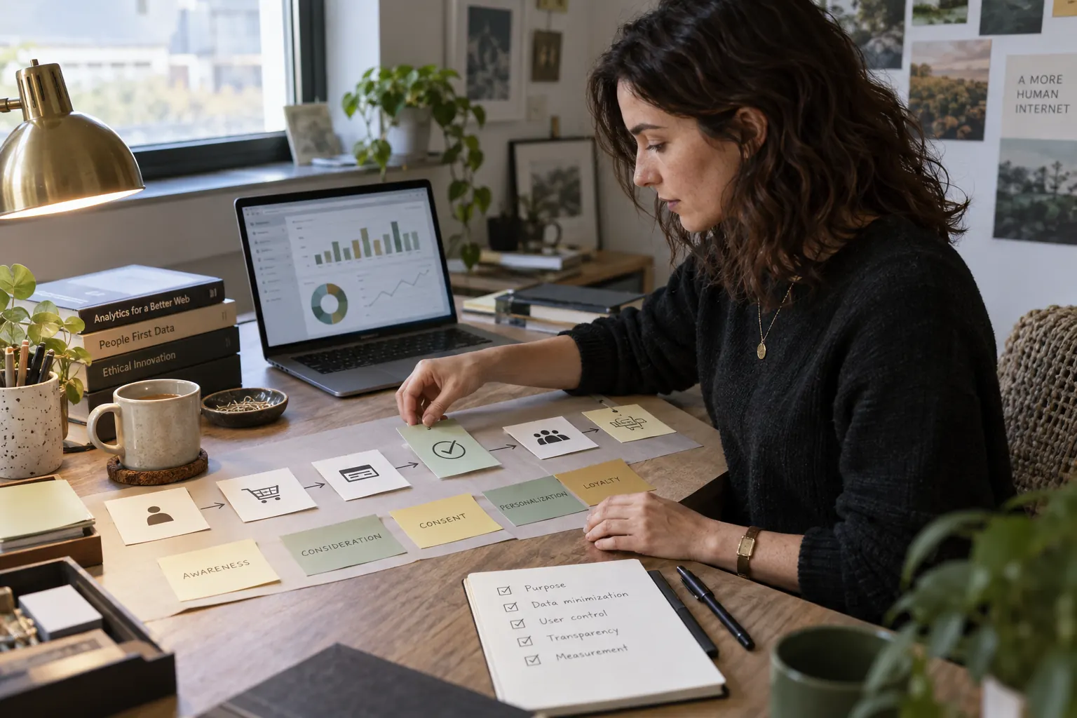 Analytics specialist mapping a consent-aware customer journey