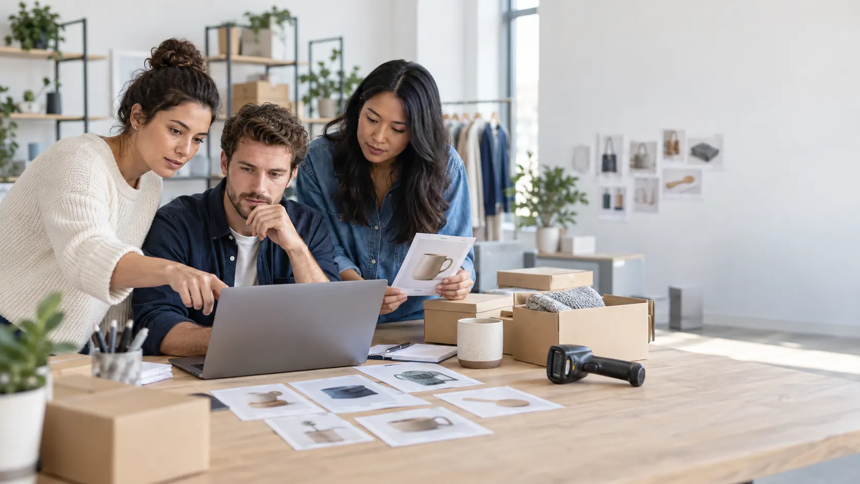 Commerce-Team prüft Produktkarten und Katalogdaten